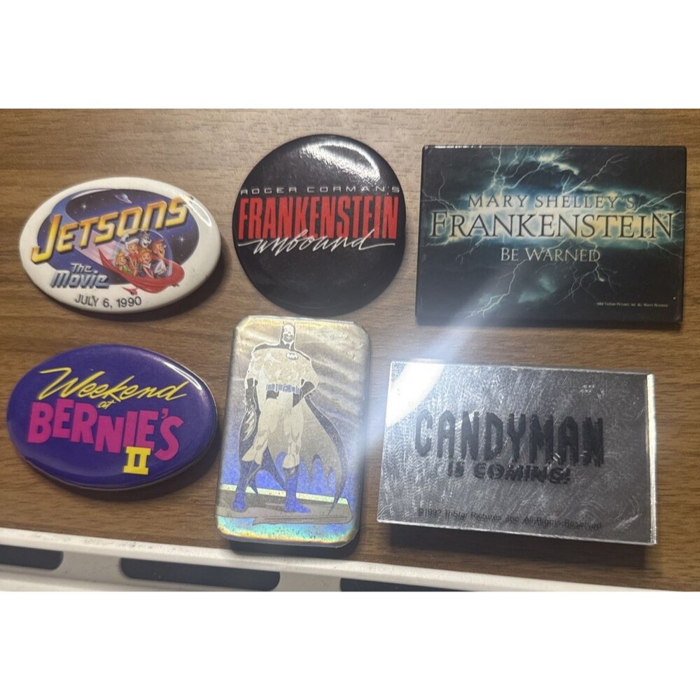 Vintage Movie Button Pins Pinbacks Lot 6 Promotional Theater The Jetsons Candyma